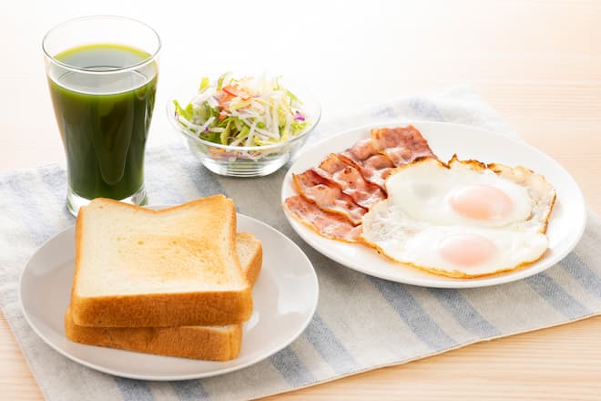 朝食と青汁